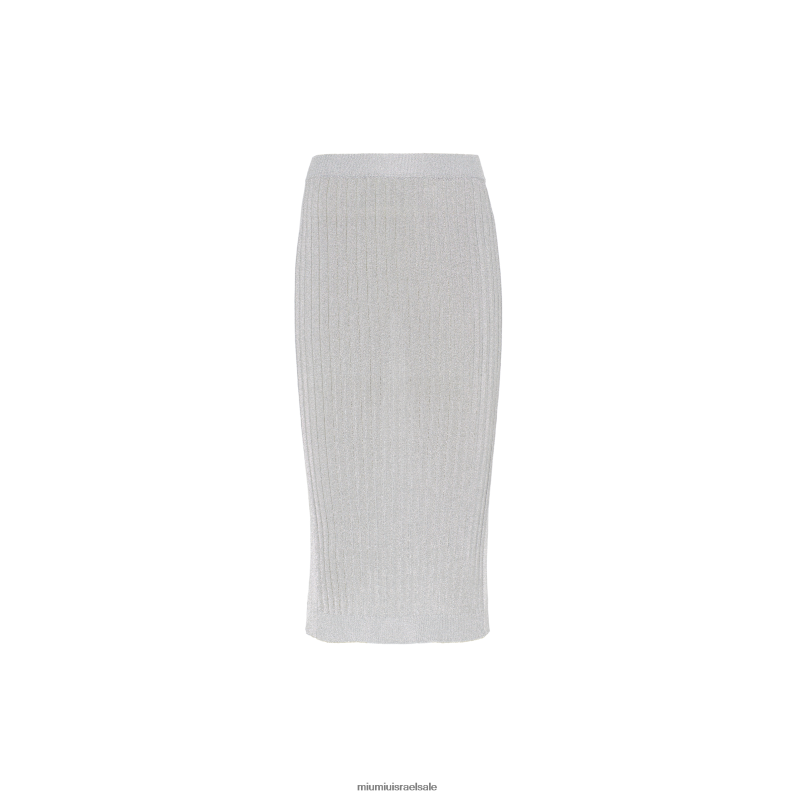 מוכן ללבישה כסף Miu Miu חצאית צולעת FNPPL787