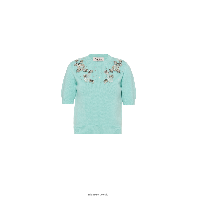 מוכן ללבישה אקווה Miu Miu סוודר קשמיר רקום FNPPL805