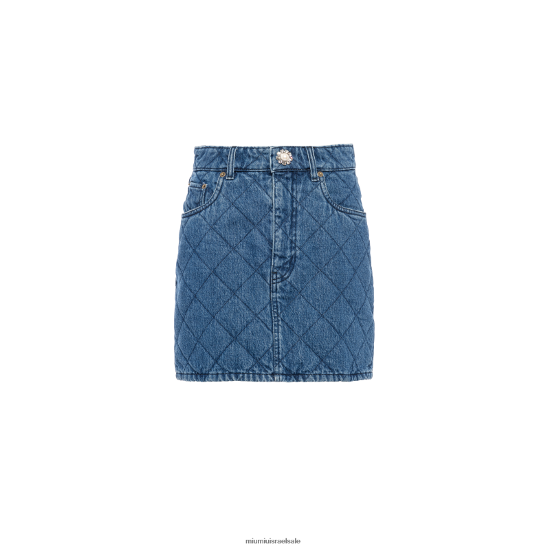 מוכן ללבישה כחול ספיר Miu Miu חצאית מיני ג'ינס FNPPL880
