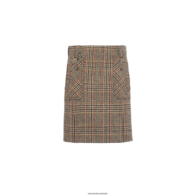 מוכן ללבישה חֲלוּדָה Miu Miu חצאית משובצת FNPPL892