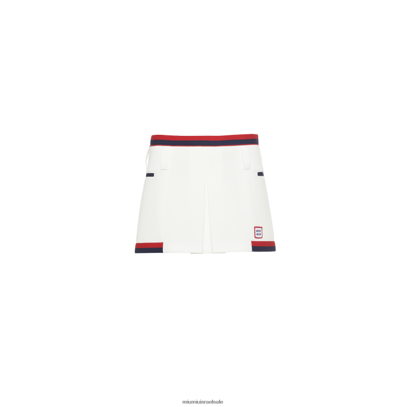 מוכן ללבישה לבן Miu Miu חצאית מיני ג'רסי FNPPL895