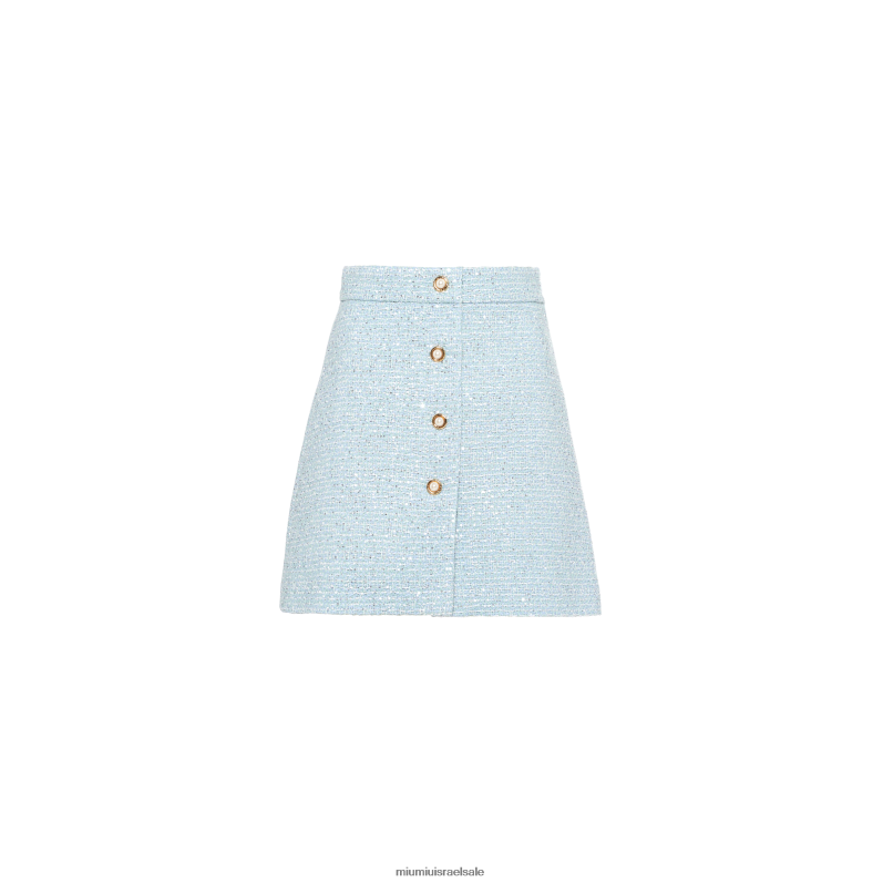מוכן ללבישה אסטרו Miu Miu חצאית מיני טוויד עם פאייטים FNPPL909