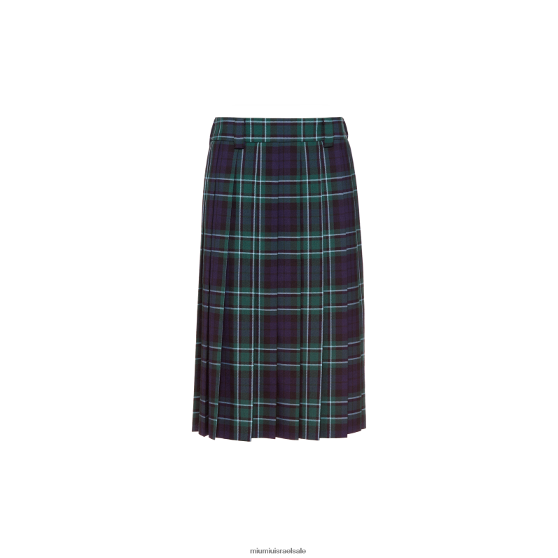 מוכן ללבישה חיל הים Miu Miu חצאית משובצת FNPPL912