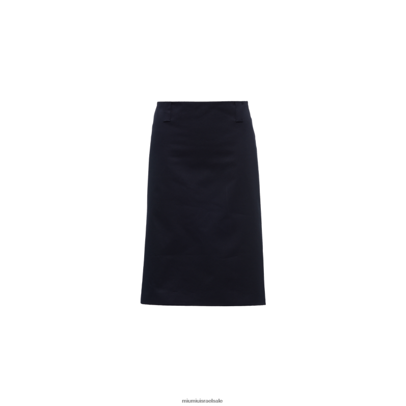 מוכן ללבישה חיל הים Miu Miu חצאית צ'ינו FNPPL927