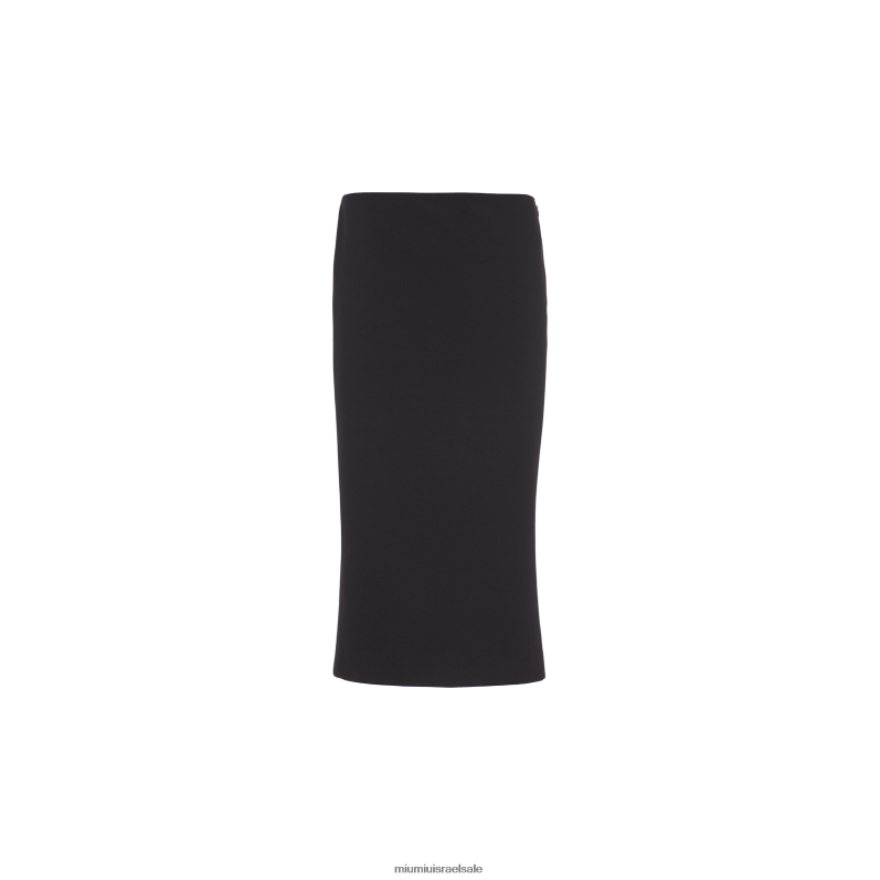 מוכן ללבישה שָׁחוֹר Miu Miu חצאית ג'רסי FNPPL928