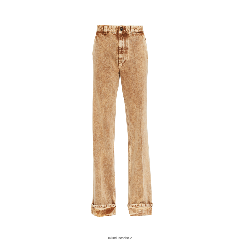 מוכן ללבישה קוניאק Miu Miu ג'ינס ג'ינס משויש FNPPL945