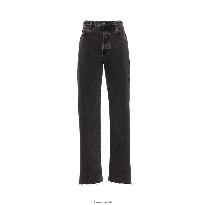 מוכן ללבישה שָׁחוֹר Miu Miu ג'ינס ג'ינס עם חמישה כיסים FNPPL972