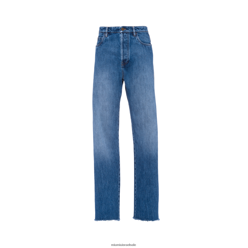 מוכן ללבישה חיל הים Miu Miu ג'ינס ג'ינס עם חמישה כיסים FNPPL973