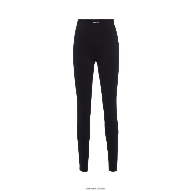 מוכן ללבישה שָׁחוֹר Miu Miu מכנסי ג'רסי FNPPL986