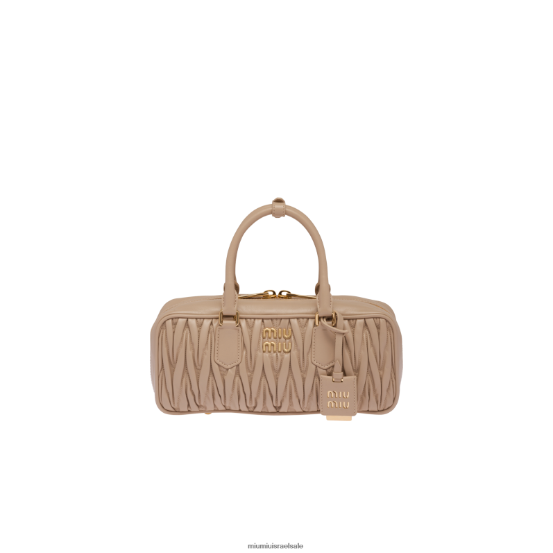 אוסף בז' חול Miu Miu תיק נפה מעור arcadie matelass FNPPL48