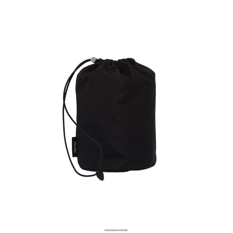 אביזרים שחור/ורוד Miu Miu תיק מגבת חוף faille FNPPL1115