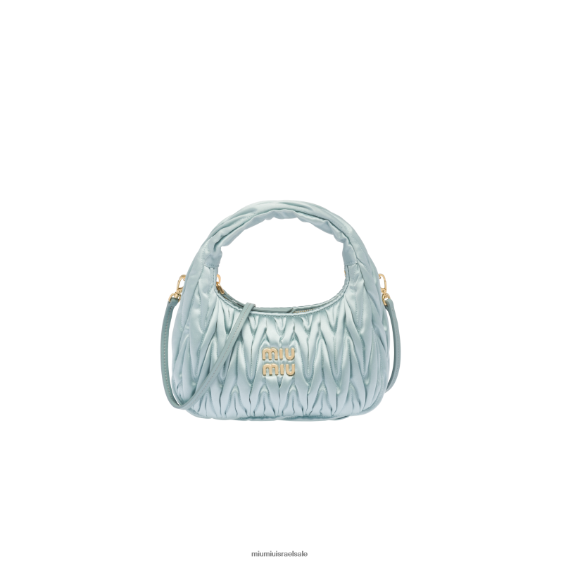 אוסף אגם כחול Miu Miu wander matelasse סאטן תיק מיני נווד FNPPL10