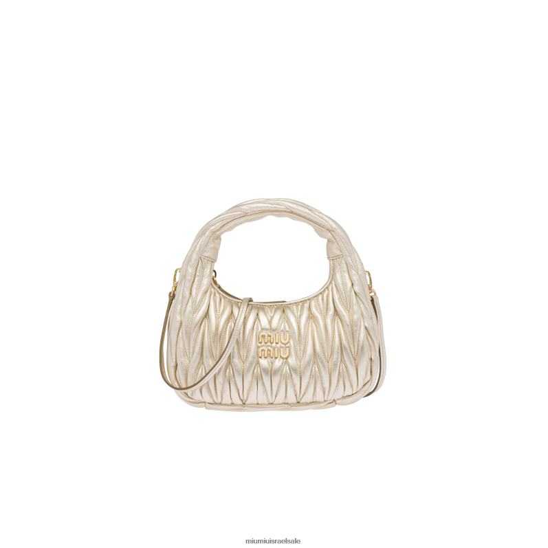 אוסף פיריט Miu Miu wander matelasse תיק מיני נווד מעור נאפה FNPPL13
