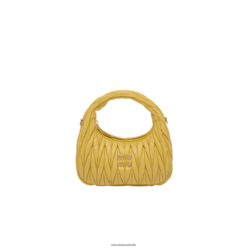 אוסף אננס Miu Miu wander matelasse תיק מיני נווד מעור נאפה FNPPL8