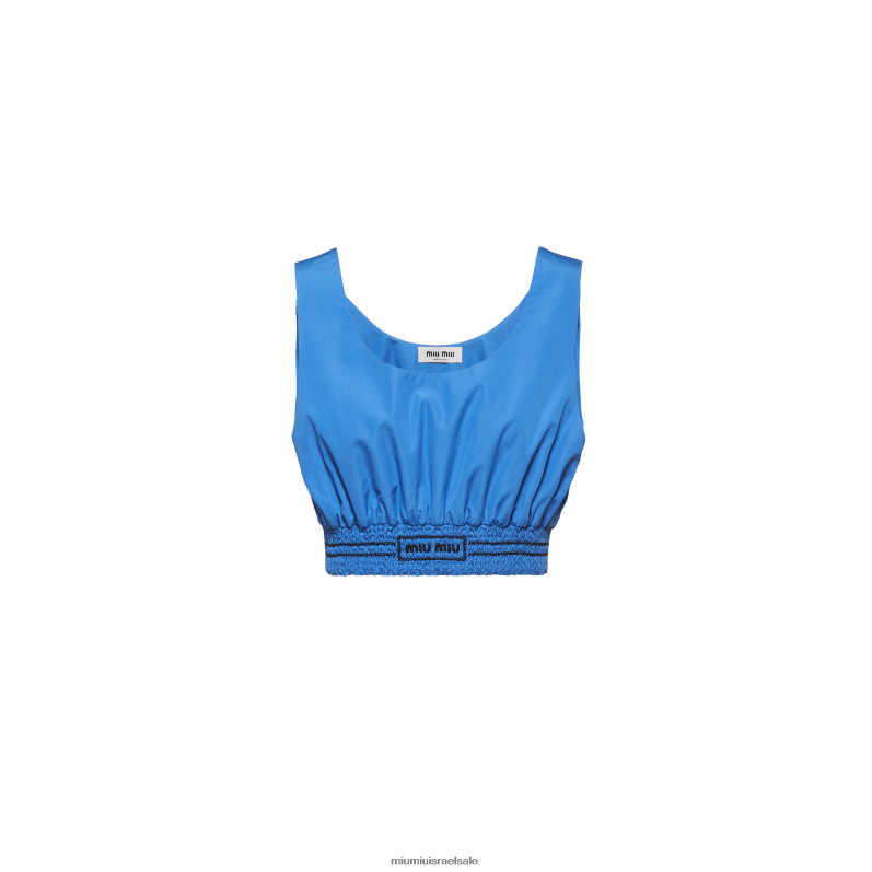 מוכן ללבישה כחול periwinkle Miu Miu חולצות קצרות FNPPL581