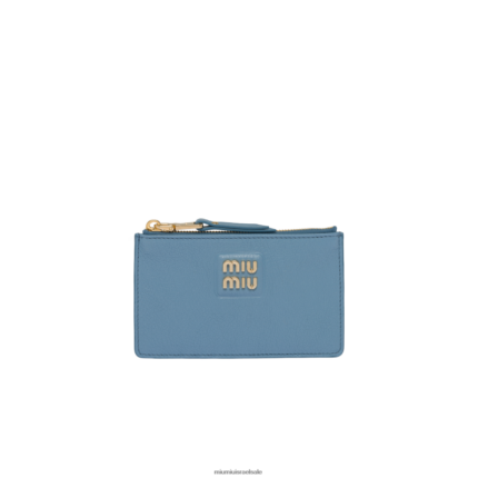 אוסף כחול אסטרלי Miu Miu ארנק מעטפת עור מדרס FNPPL1058