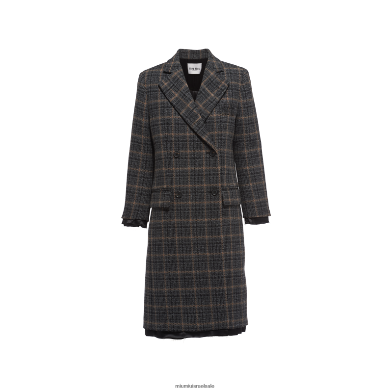 d79ed795d79bd79f_d79cd79cd791d799d7a9d794_d794d6b8d791d6b0d7a0d6b6d794_miu_miu_d79ed7a2d799d79c_d79ed7a9d795d791d7a5_d79bd7a.png מוכן ללבישה הָבְנֶה Miu Miu מעיל משובץ כפול חזה FNPPL513 – תמונה 1