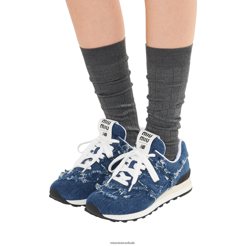 ⁦נעליים דֵנִים New Balance 574 X Miu Miu נעלי ספורט FNPPL289⁩ – תמונה ⁦5⁩